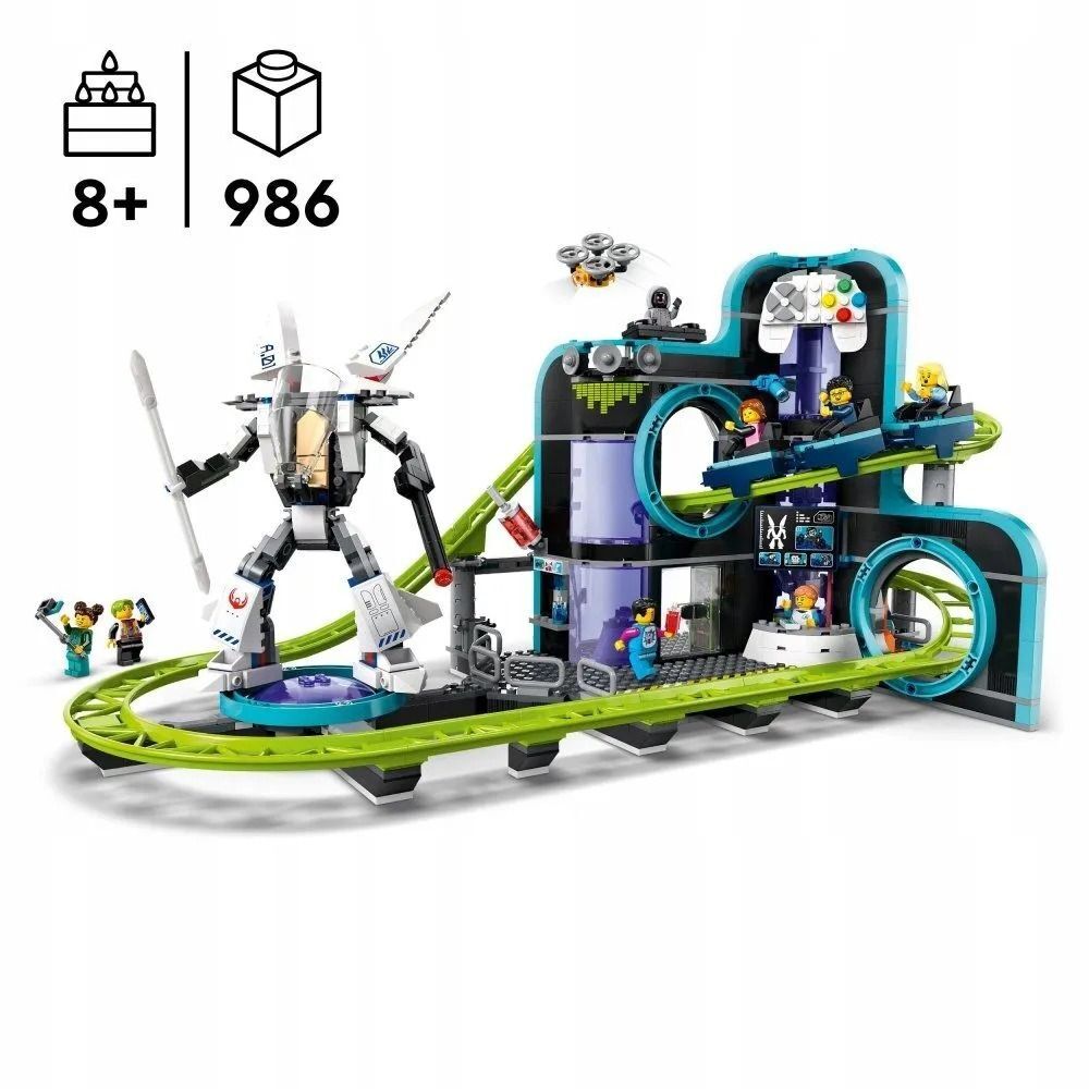 Конструктор LEGO City 60421 Парк «Мир роботов» с американскими горками
