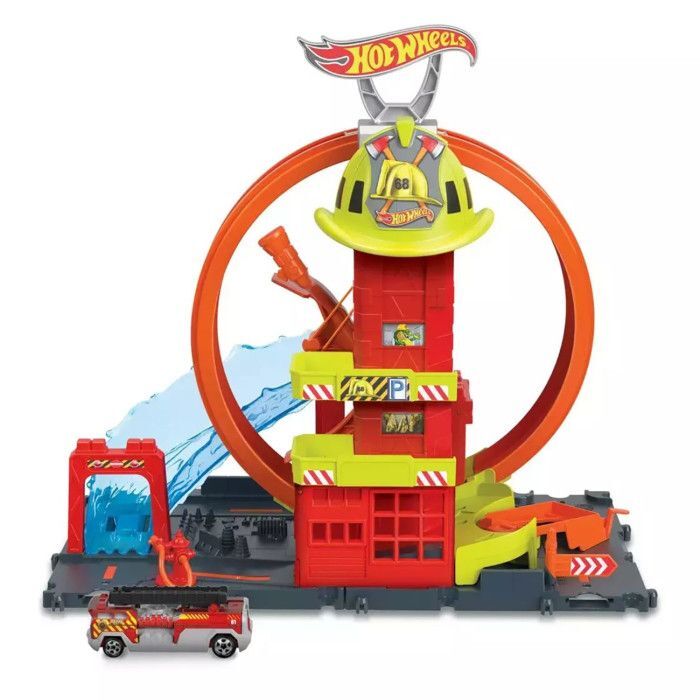 Игровой Набор Hot Wheels HKX41 Трюки на пожарной станции Сити