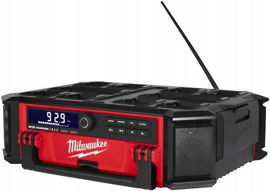 Строительное радио с зарядкой и DAB+ Milwaukee M18 PRCDAB+-0 18 В, без АКБ и ЗУ