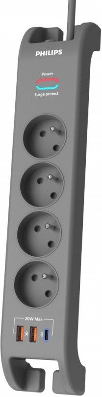 Удлинитель Philips с защитой от перенапряжения 4 розетки