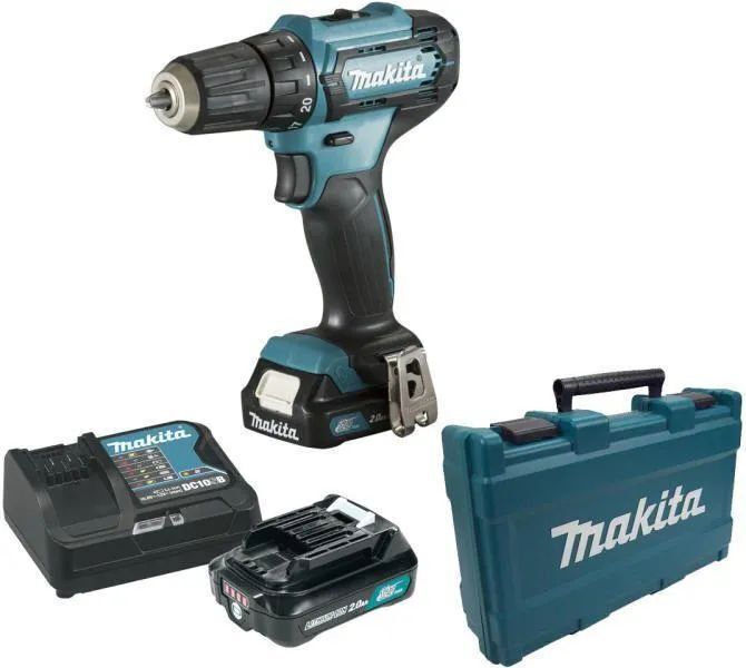 Дрель-шуруповёрт Makita DF333DSAE 12V с АКБ 2x2,0 Ah и ЗУ