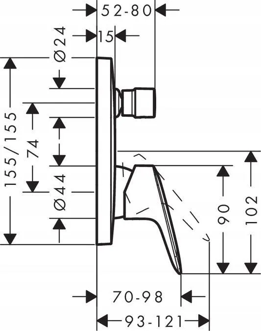 Излив Hansgrohe Logis, хром 71405000