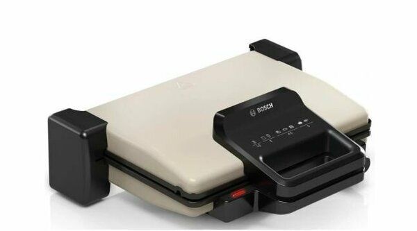 Электрический гриль Bosch TCG3302 2000 Вт, черный/бежевый