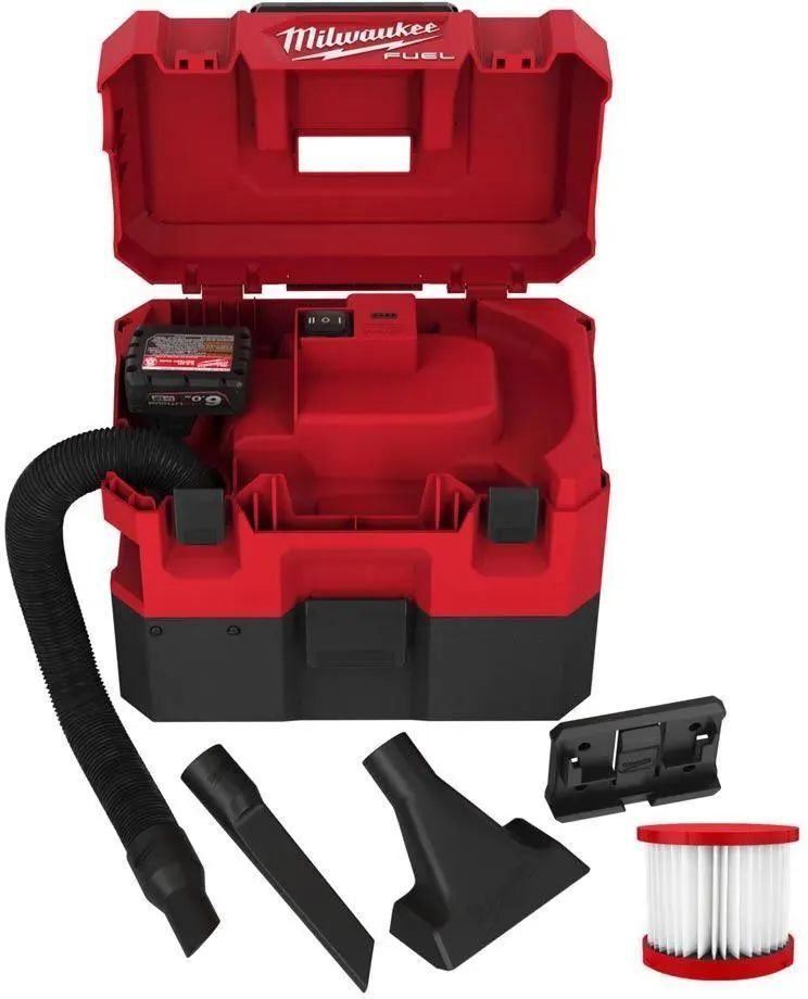 Пылесос для влажной и сухой уборки Milwaukee M12 FVCL-0 6,1 л без акб и ЗУ 4933478186