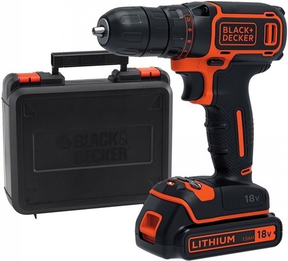 Аккумуляторная дрель-шуруповерт Black&Decker BDCDC18K-QW