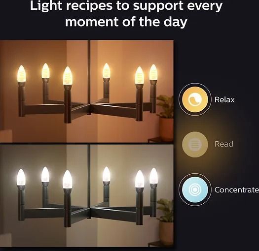 Умная лампа Philips Hue White Ambiance Filament E14 2шт (929003145202)