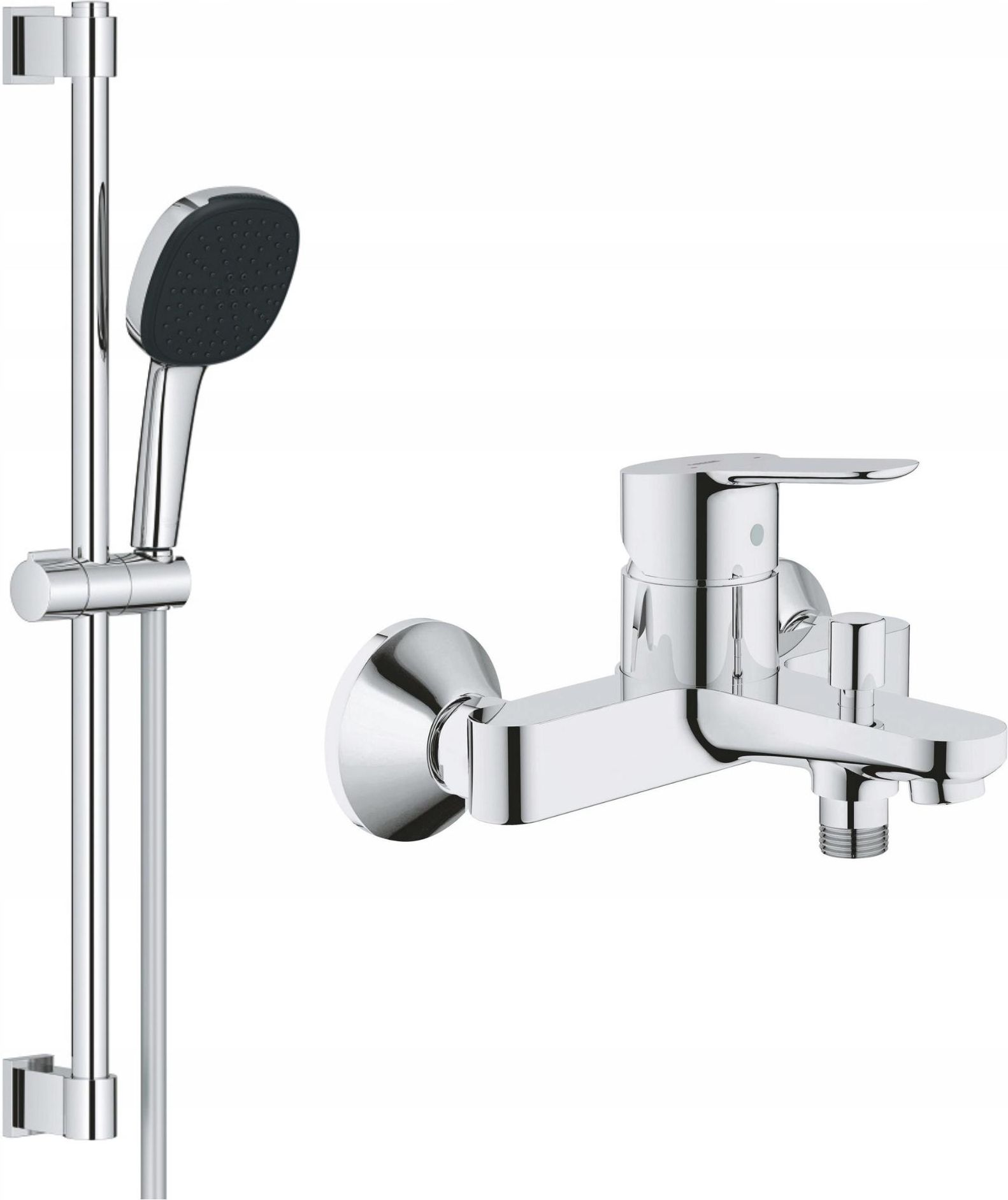 Душевой комплект Grohe с краном BauLoop, шлангом, ручной лейкой и держателем для душа 60 см