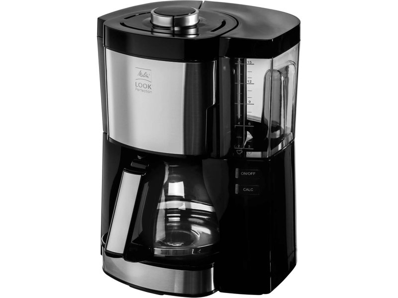 Капельная кофеварка Melitta Look V Perfection 1025-06 6766589, чёрно-серебристый