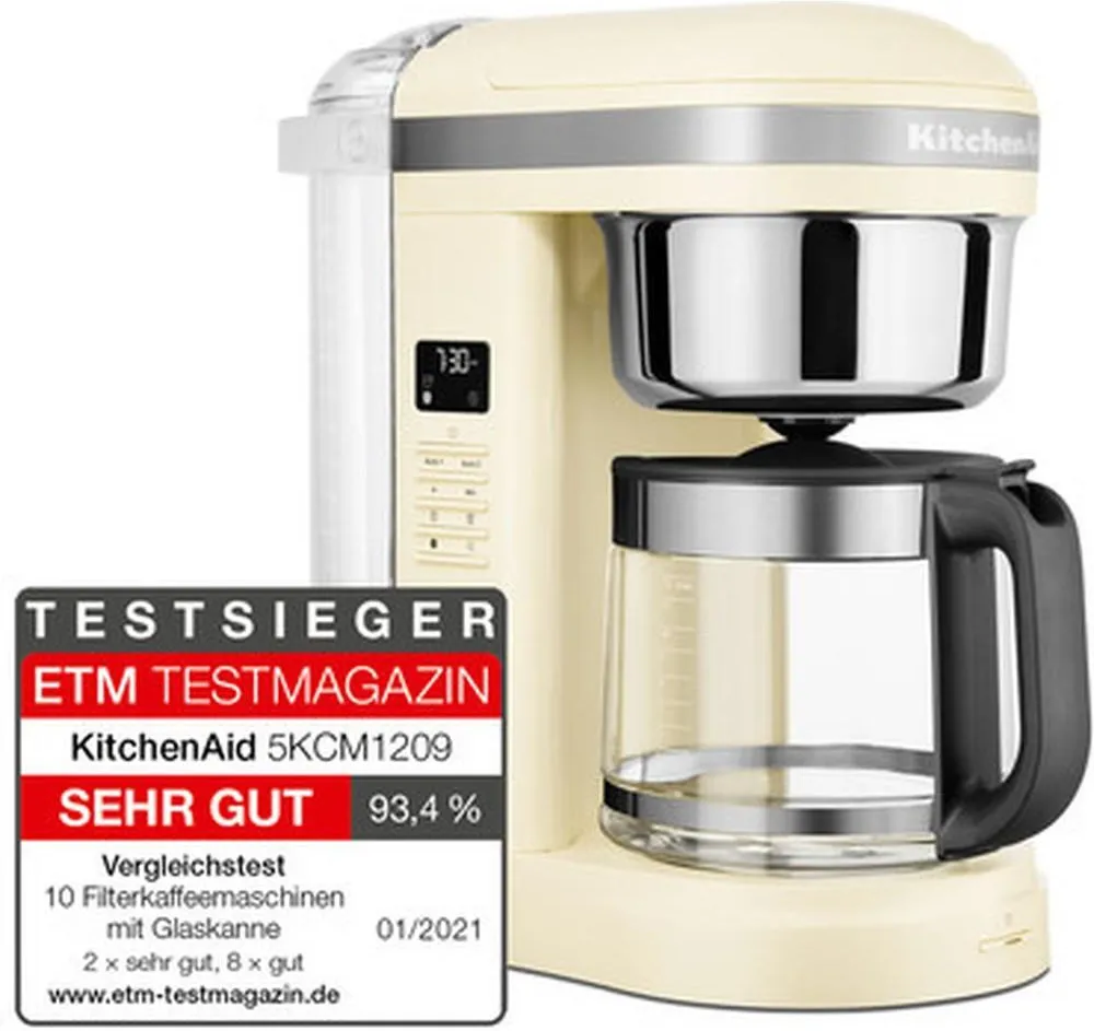Капельная кофеварка KitchenAid Drip Spiral 5KCM1209EAC, кремовый