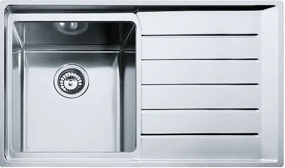 Кухонная раковина Franke Neptune Plus NPX 611 101.0068.368, левая, стальная, серебро