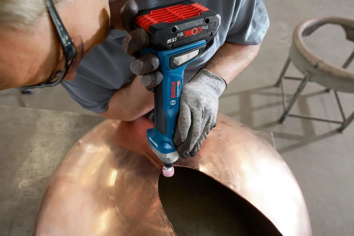 Аккумуляторная прямошлифовальная машина Bosch GGS 18V-20 Professional (06019B5401)