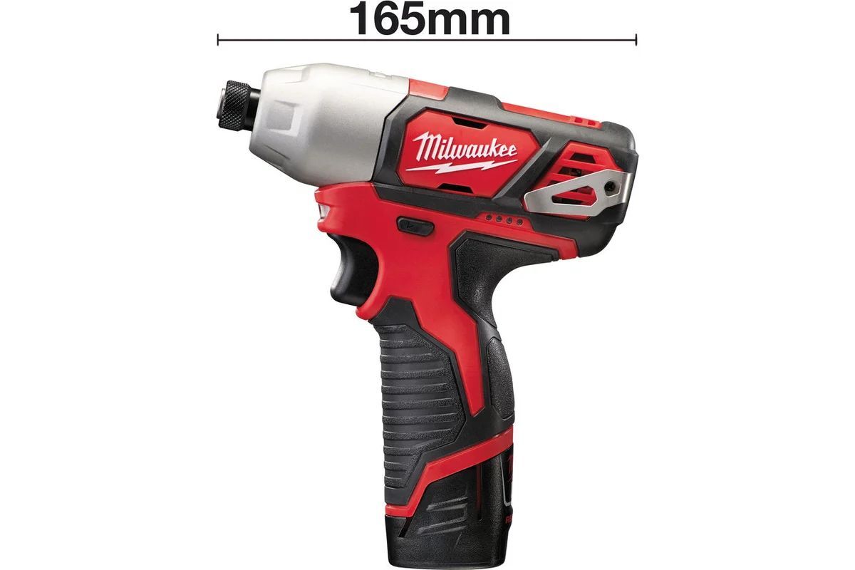 Ударный шуруповёрт Milwaukee M12 BID-202C с 2х2.0 Ah, ЗУ и кейсом 4933441960
