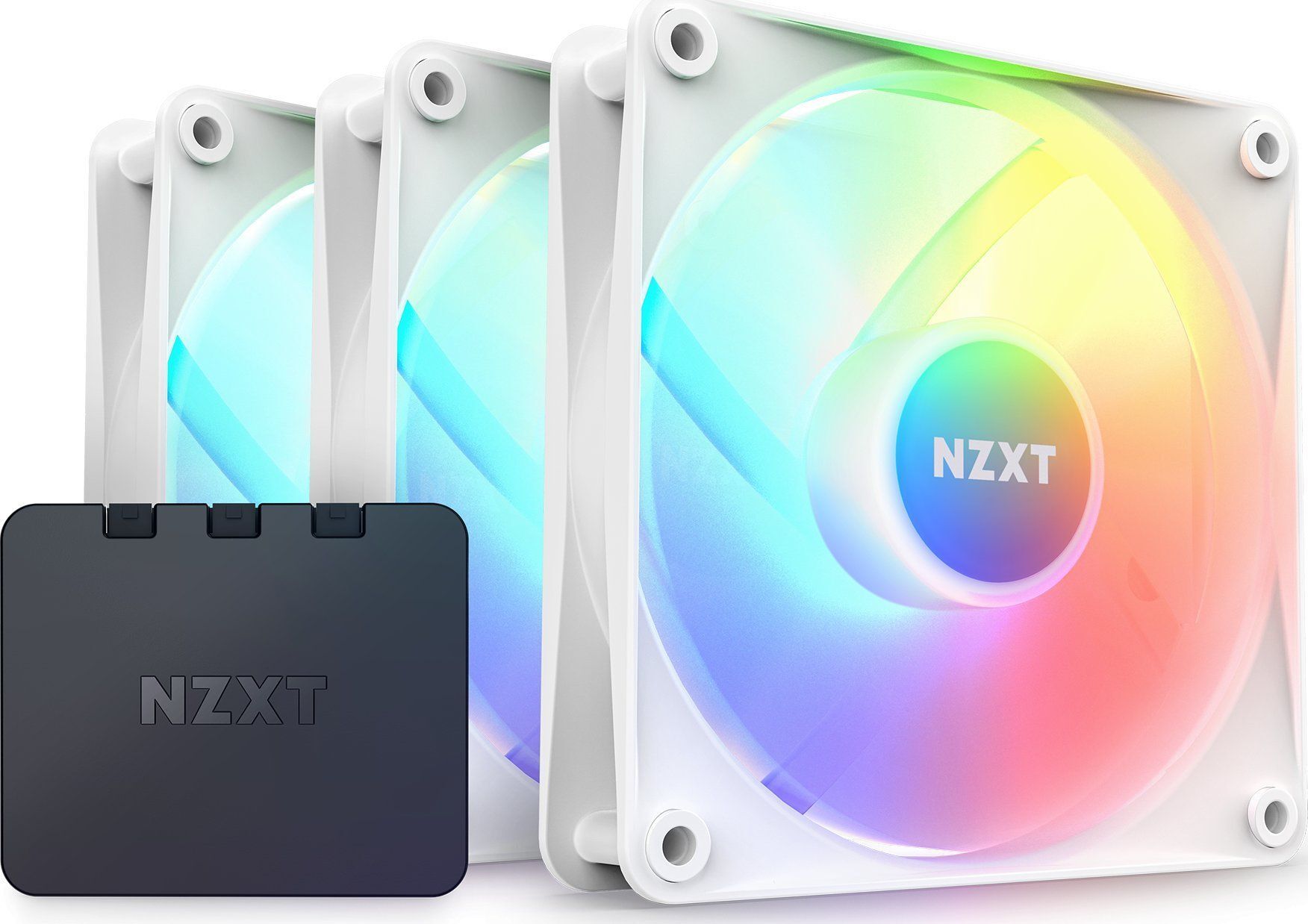 Комплект вентиляторов NZXT F120 RGB Core Triple Pack (RFC12TFW1), белый