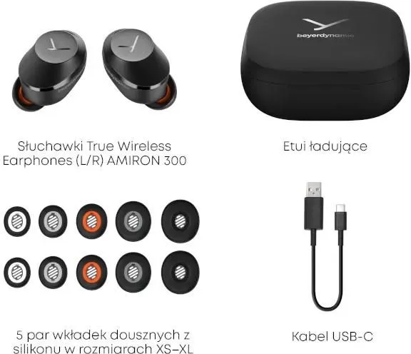 Беспроводные наушники TWS Open Beyerdynamic Amiron 300 ANC Черные