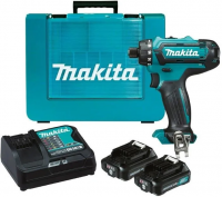 Дрель-шуруповёрт Makita DF032DSAE 12V с АКБ 2x2,0 Ah и ЗУ