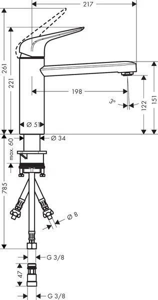 Кухонный смеситель Hansgrohe M425-H120 71804000 хром