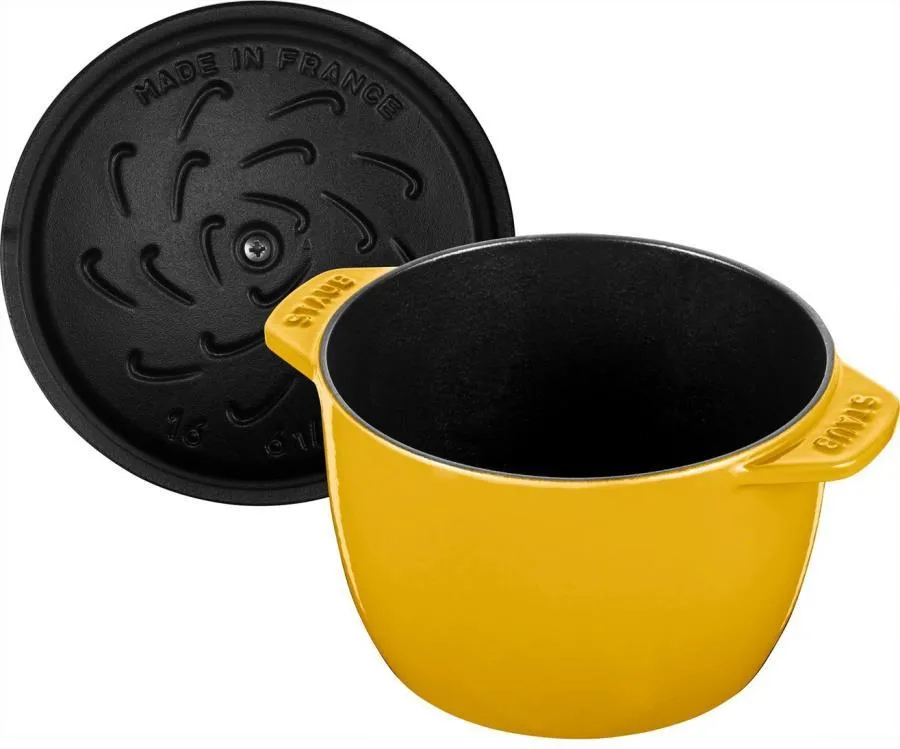 Мини-круглая кастрюля Staub La Cocotte Ø 16 см, лимонная 1029064