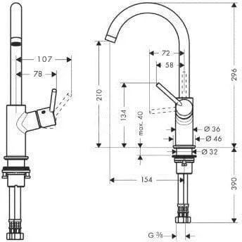 Смеситель для раковины Hansgrohe Talis S2 32080000