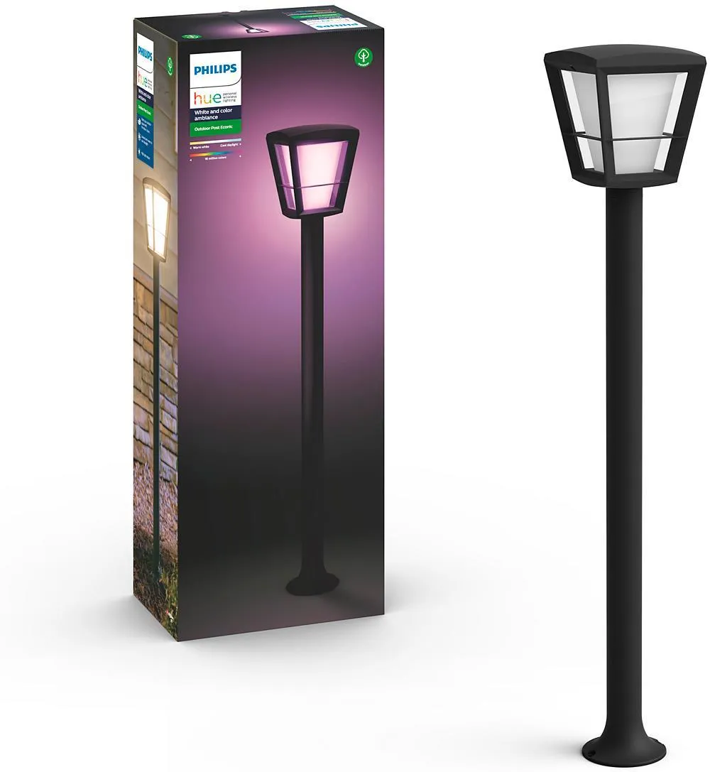 Уличный светильник-столб PHILIPS Hue White and Color Ambiance Econic черный 1744230P7
