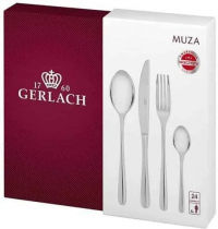 Набор столовых приборов Gerlach Muza, 6 персон, 24 предмета, полированные