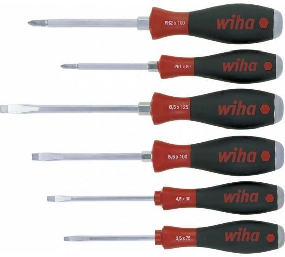 Набор ударных отверток SoftFinish, 6 предметов (WIHA 21250)