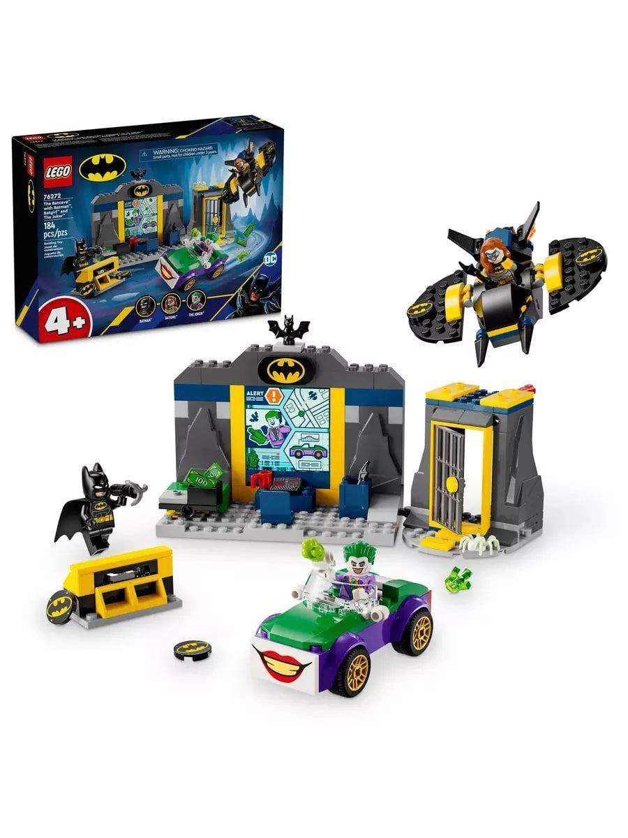 LEGO DC Batman 76272 Пещера Бэтмена с Бэтменом, Бэтгерл и Джокером