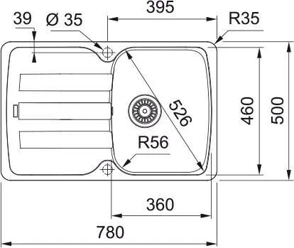 Кухонная раковина Franke Antea AZG 611-78 114.0716.311, сланцевый серый