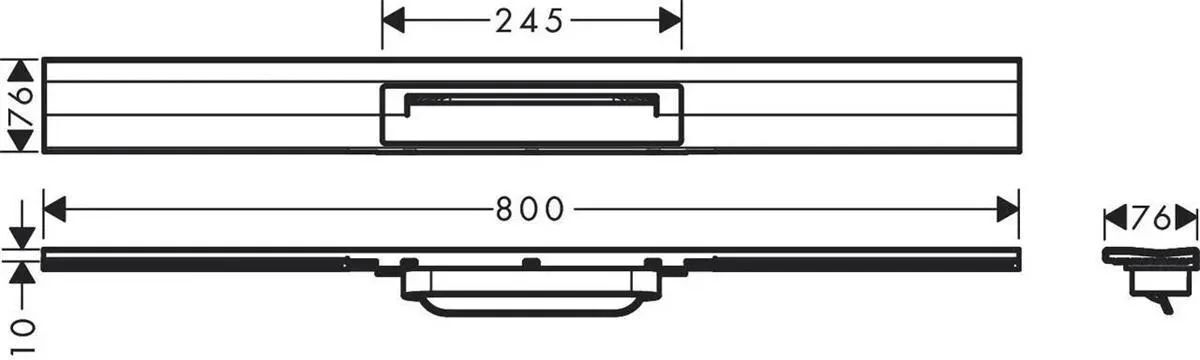Hansgrohe Raindrain Flex Внешний Сливной Элемент 80 См белый матовый 56051700