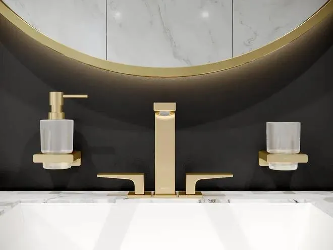 Дозатор для мыла Hansgrohe AddStoris, золото оптическое полированное 41745990