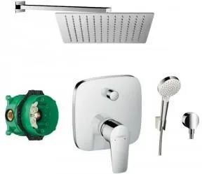 Точечный душевой комплект Hansgrohe Crometta Vario/porter 2S белый/хром 71745000 + 26691400 + 2745300 + 01800180