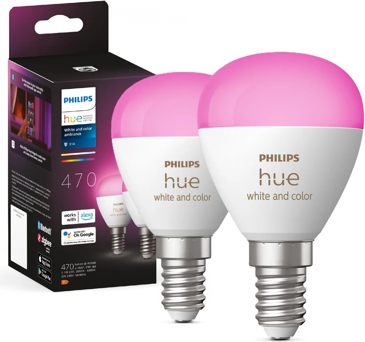 Лампочка PHILIPS HUE White and Color ambiance E14 929003573602