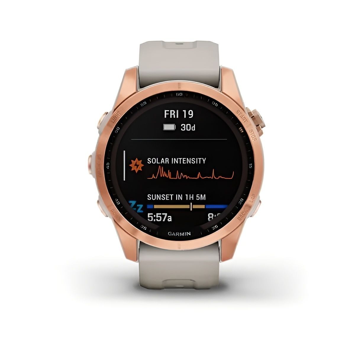 Умные часы Garmin Fenix 7S Solar Rose Gold with Sand Band (010-02539-11)