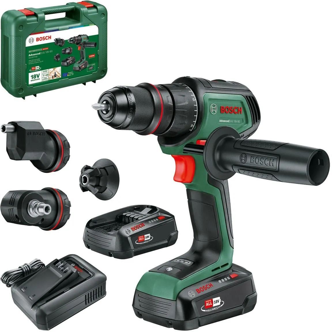 Аккумуляторная дрель-шуруповёрт Bosch AdvancedDrill 18V-80 QuickSnap (06039E2004)