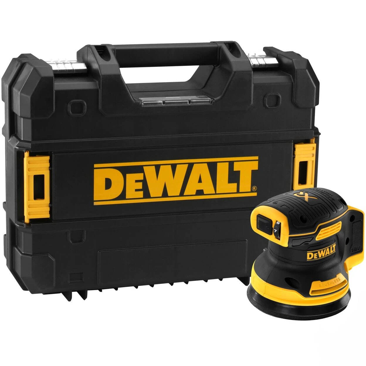 Аккумуляторная эксцентриковая шлифмашина DeWalt (DCW210NT), без АКБ и ЗУ, в кейсе