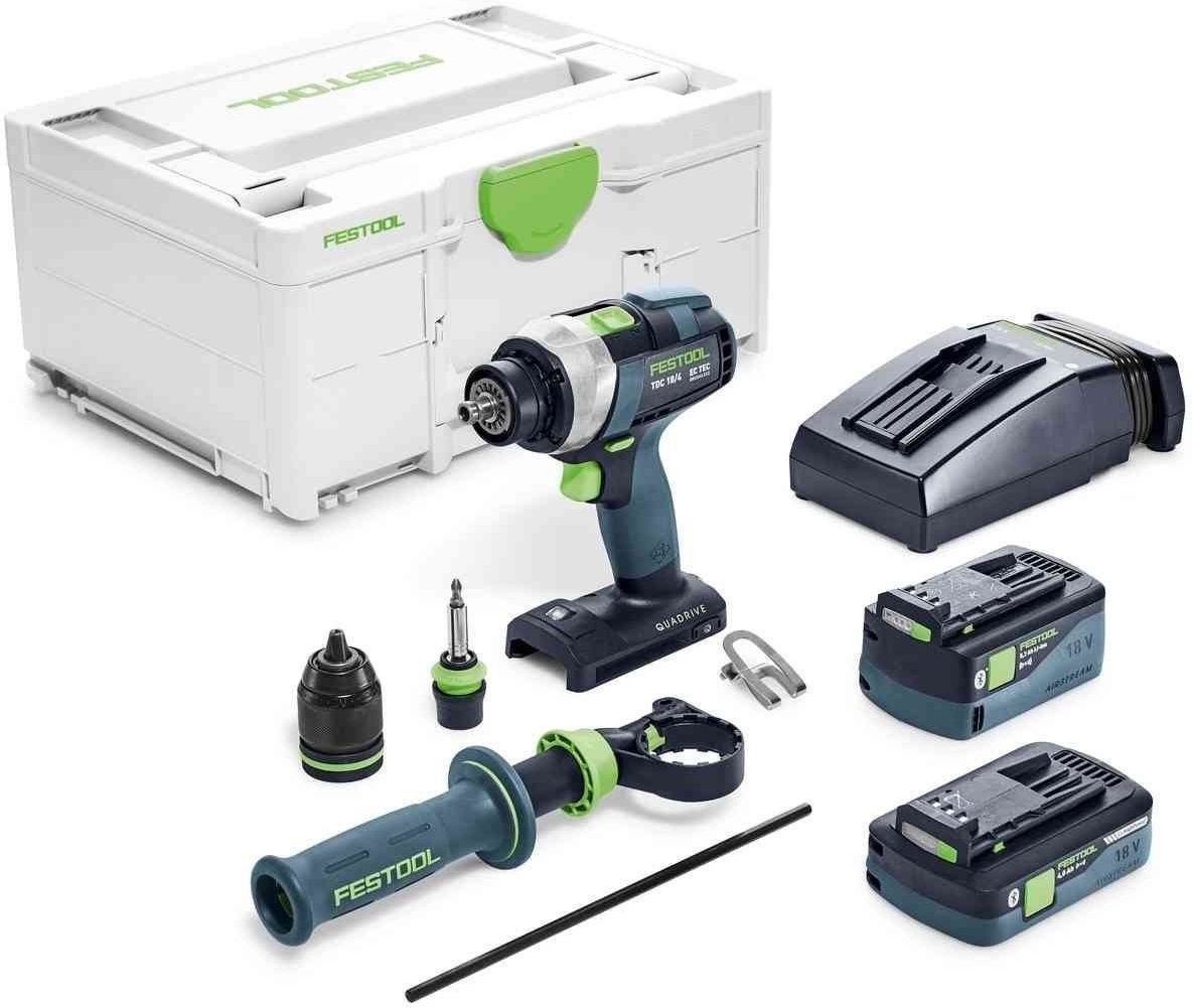 Дрель-шуруповерт аккумуляторная Festool QUADRIVE TDC 18/4 5,2/4,0 I-Plus 575602