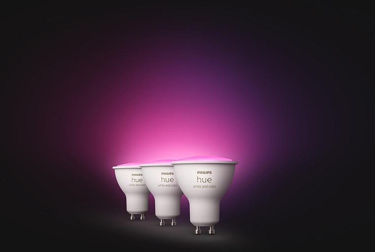 Умные лампы Philips Hue White and Color GU10 4,3Вт 3шт 400лм