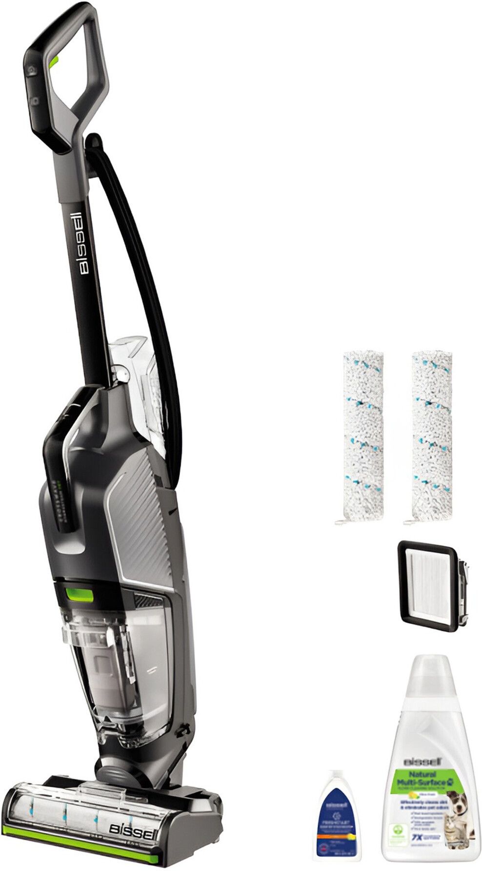 Вертикальный моющий пылесос BISSELL CrossWave HydroSteam Pet Select 3527N, серебристый