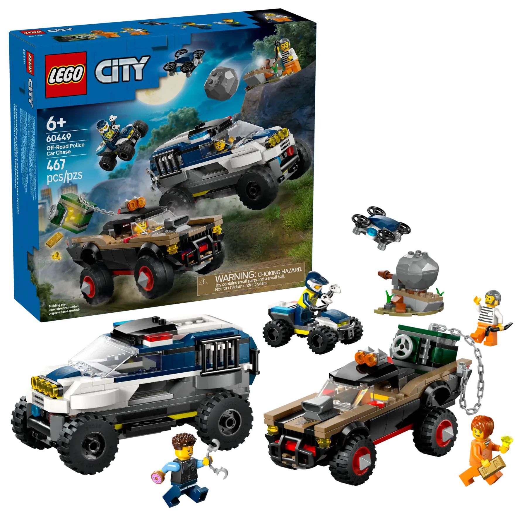 Конструктор LEGO City 60449 Полицейская погоня по бездорожью