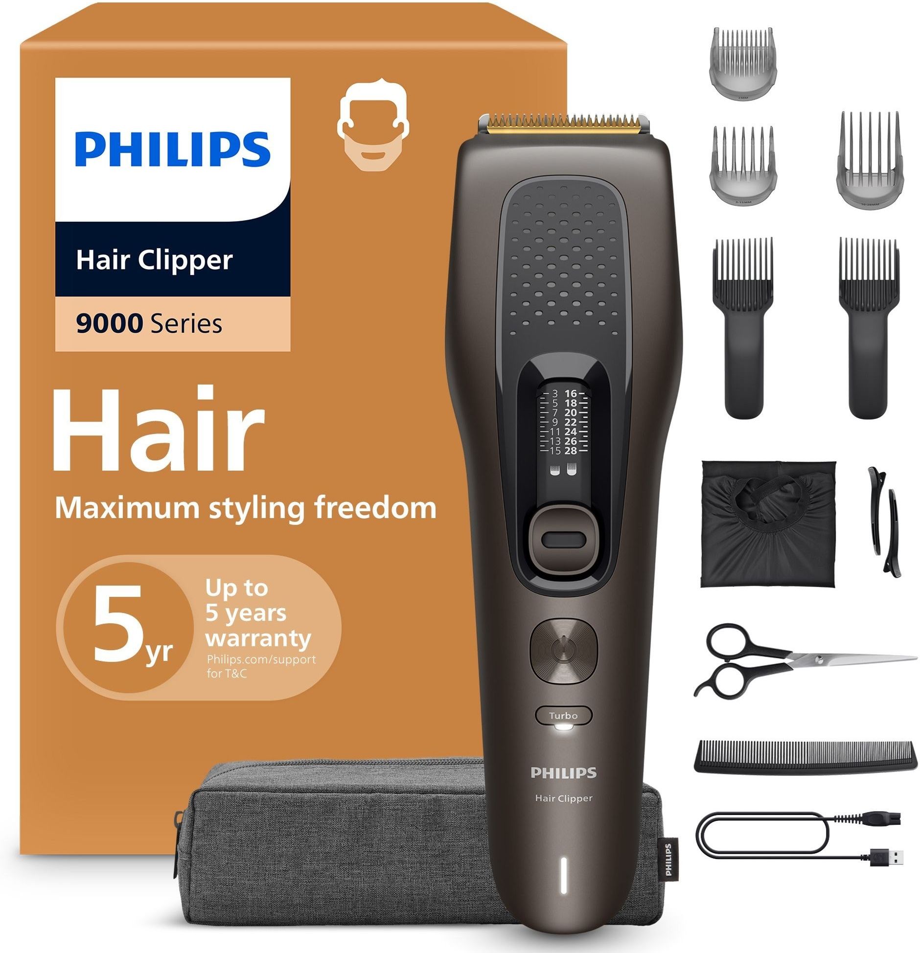 Машинка для стрижки волос Philips Series 9000 HC9721/15