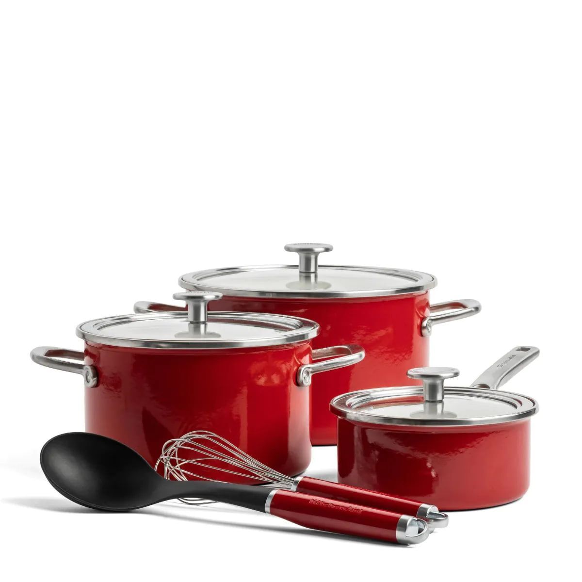 Набор кухонной посуды Kitchenaid со стальным сердечником из эмали, 8 предметов (Cc004920001)