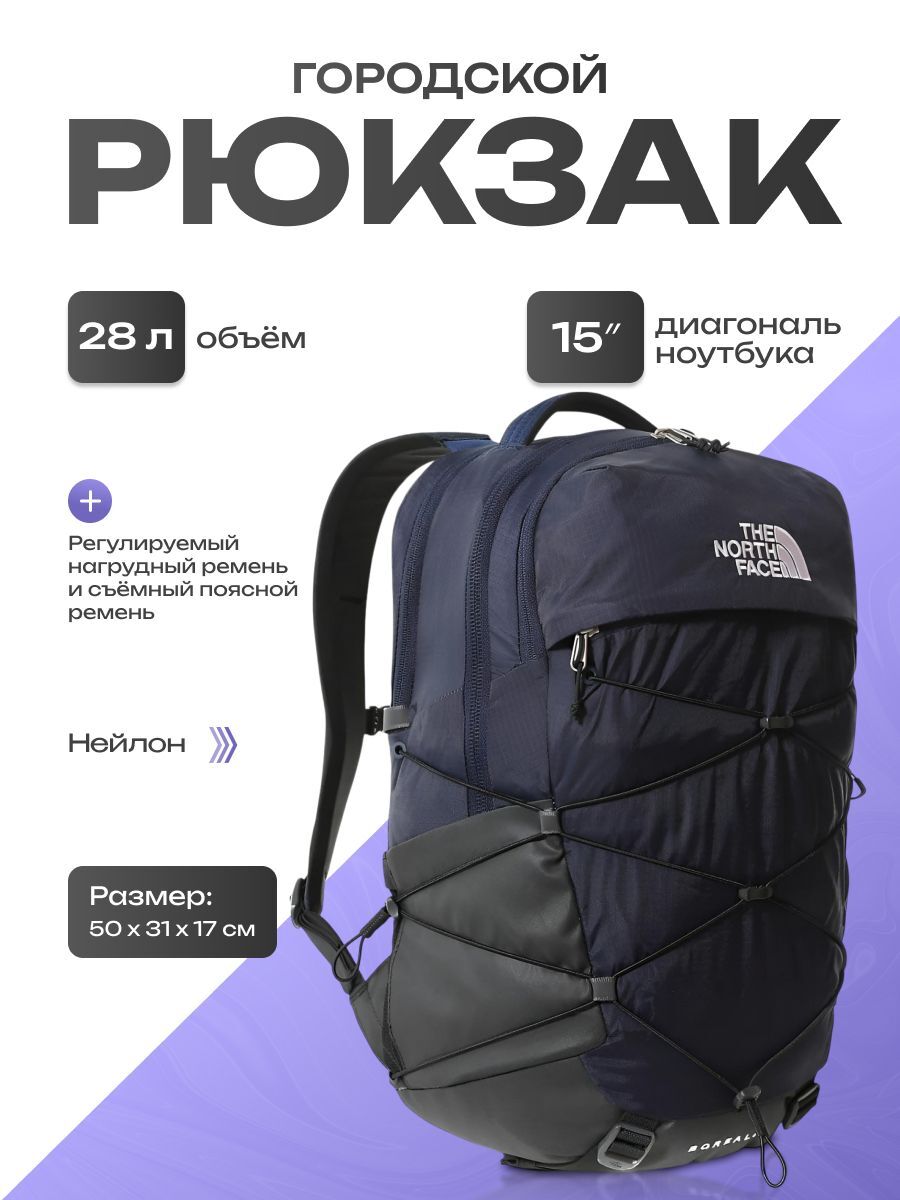 Рюкзак The North Face Borealis NF0A52SER81, черный/синий