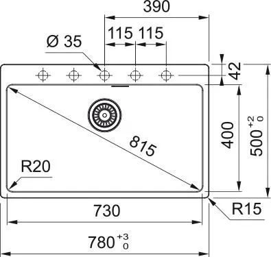 Кухонная раковина Franke Maris MRG 610-73 FTL 114.0740.844, оникс / черный слив
