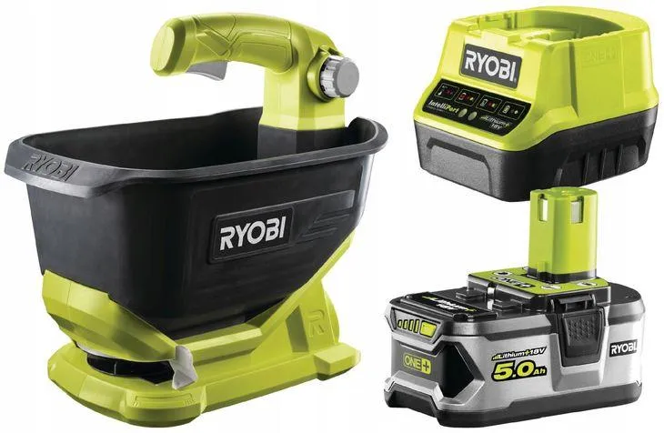 Аккумуляторная ручная сеялка-разбрасыватель RYOBI OSS1800 (5 А·ч)