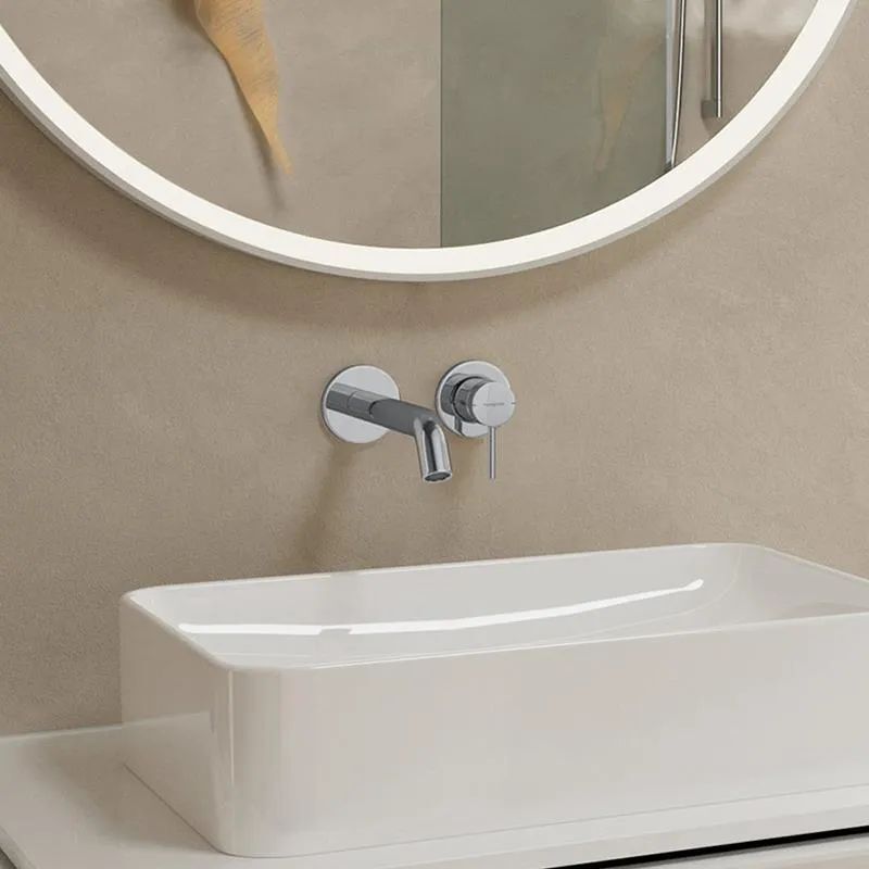 Настенный смеситель для раковины Hansgrohe Tecturis S 16,5 см, 73350000 хром