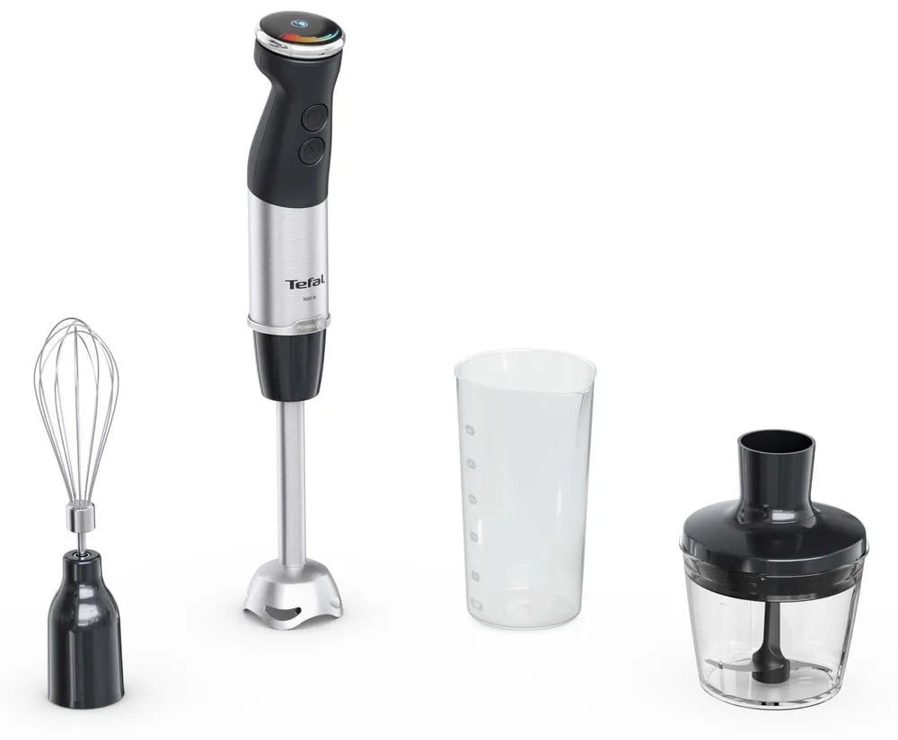Tefal Погружной блендер HB6738, черно-серый
