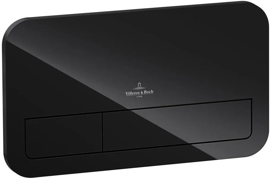 Клавишасмыва Villeroy & Boch ViConnect 200G черное глянцевое стекло 922400RB