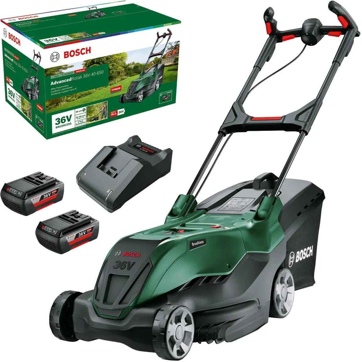 Газонокосилка аккумуляторная Bosch AdvancedRotak 36V-40-650 06008B9F01
