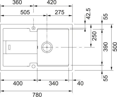 Кухонная раковина Franke Bellini Blg 611-78 114.0700.120, оникс