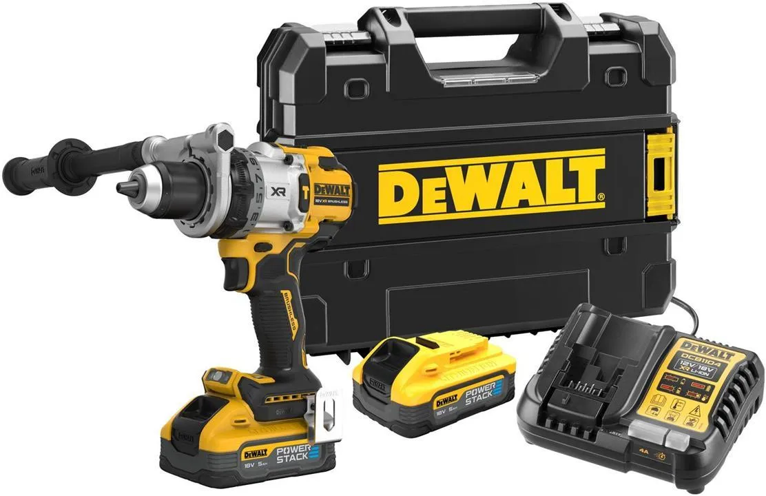 Аккумуляторная ударная дрель-шуруповерт DeWALT DCD1007H2T с АКБ и ЗУ