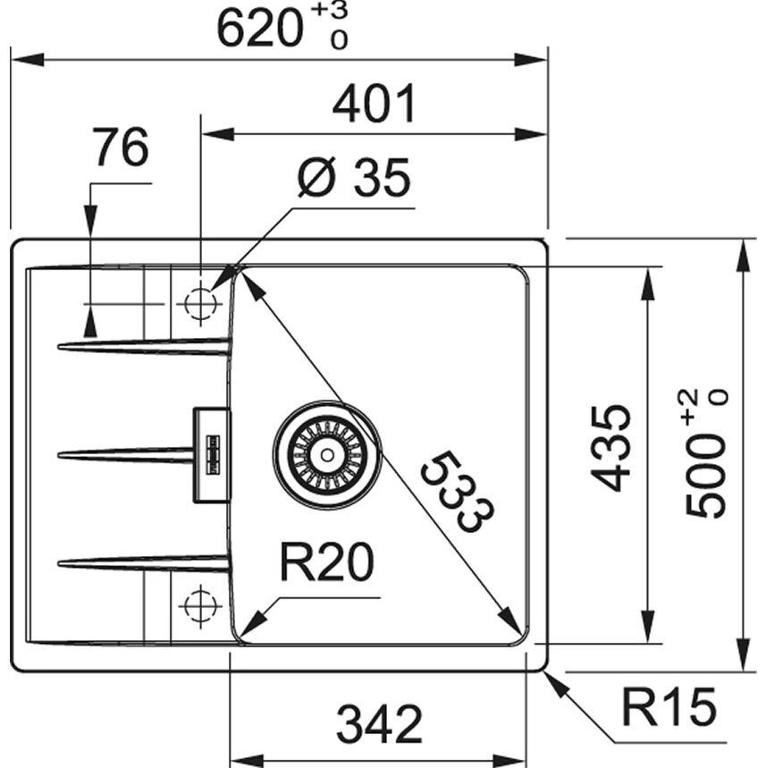 Кухонная раковина Franke Centro CNG 611-62 114.0633.086, бежевый